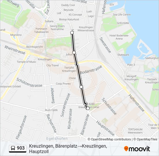 903 Bus Line Map