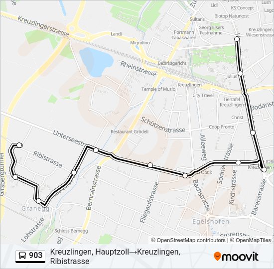 903 Bus Line Map