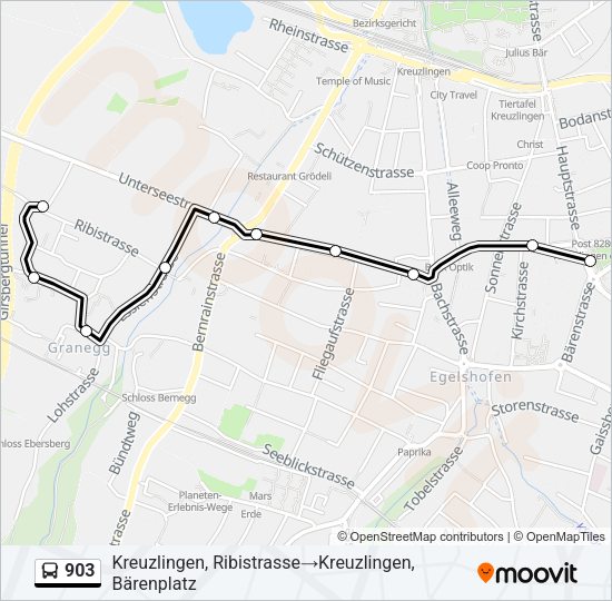 903 Bus Line Map