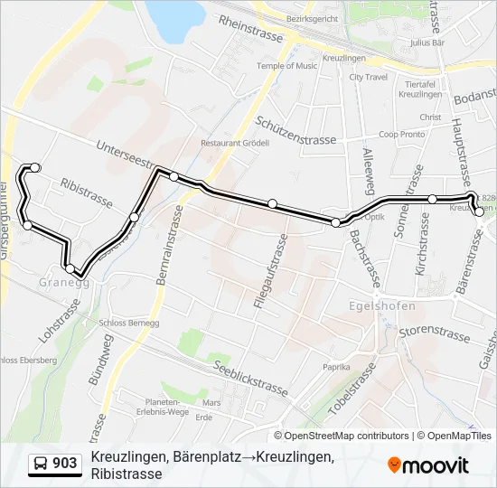 903 Bus Line Map