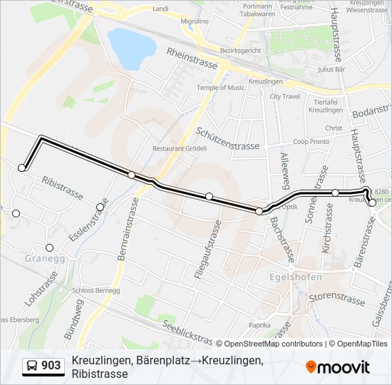 903 Bus Line Map