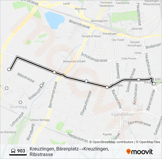 903 Bus Line Map