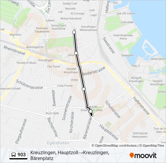 903 Bus Line Map