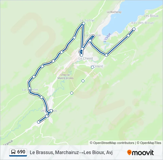 690 Bus Line Map