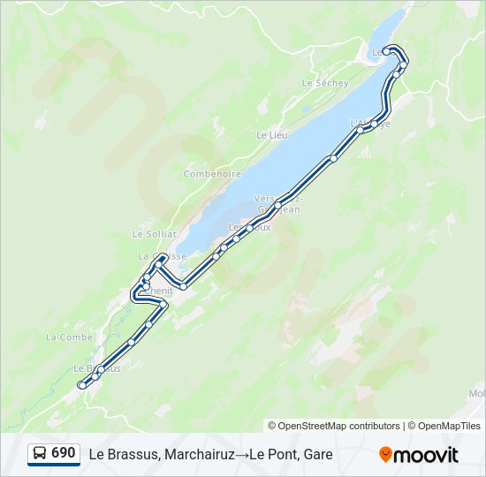 690 Bus Line Map