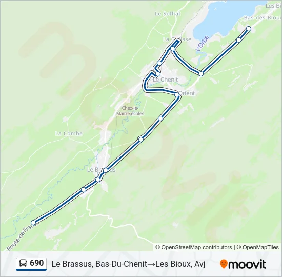 690 Bus Line Map