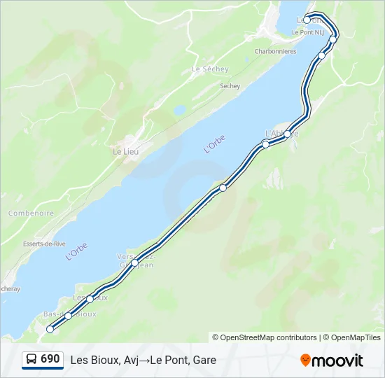 690 Bus Line Map