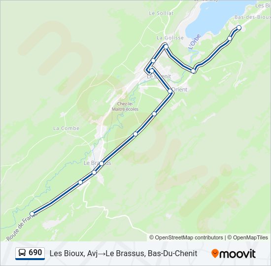 690 bus Line Map