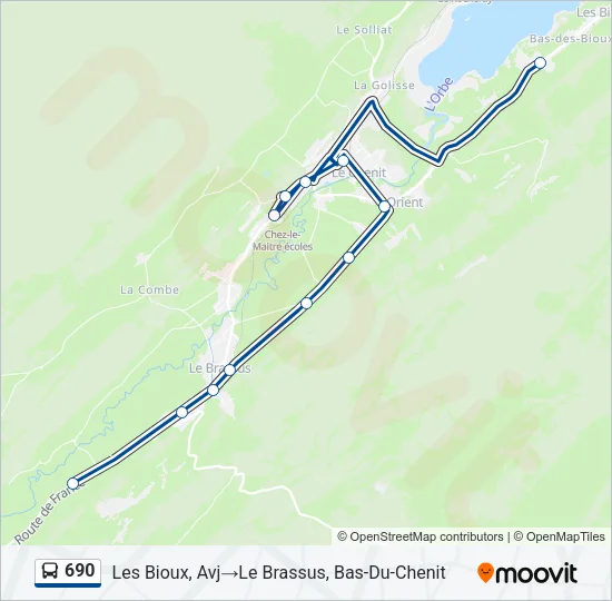690 Bus Line Map