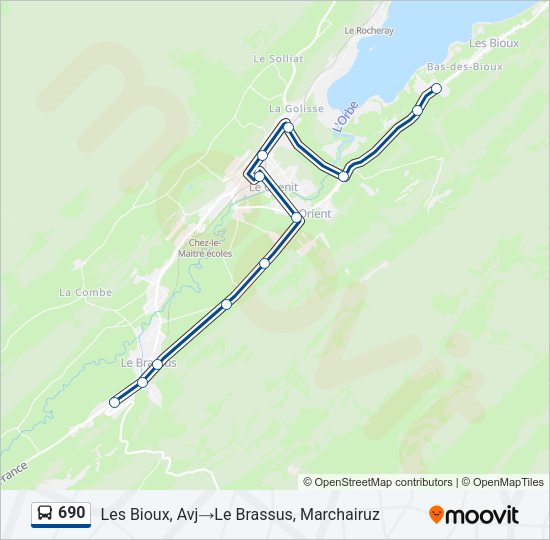 690 Bus Line Map