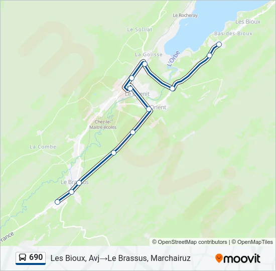 690 Bus Line Map