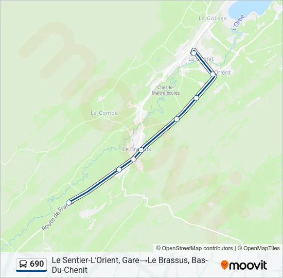 690 Bus Line Map