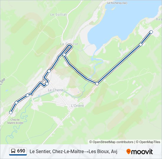 690 Bus Line Map