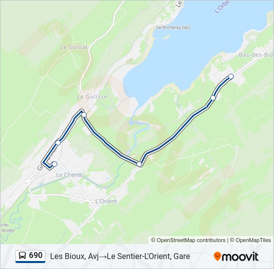 690 Bus Line Map