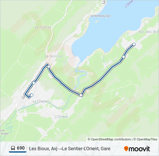 690 Bus Line Map