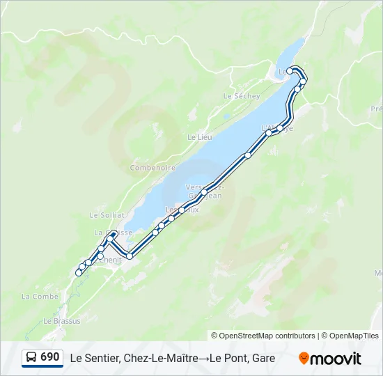 690 Bus Line Map
