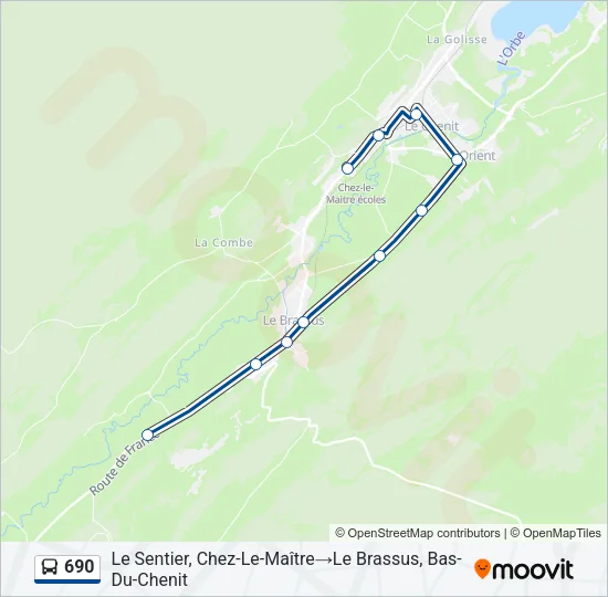 690 Bus Line Map