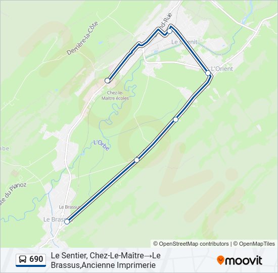 690 bus Line Map