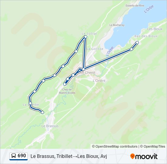 690 Bus Line Map