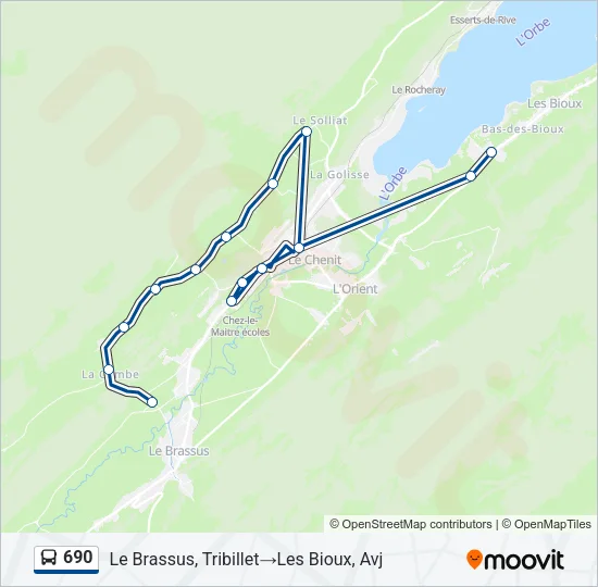 690 Bus Line Map