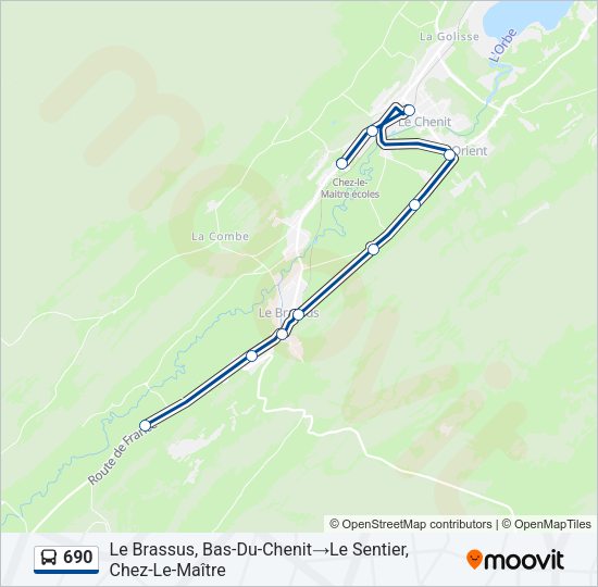 690 Bus Line Map