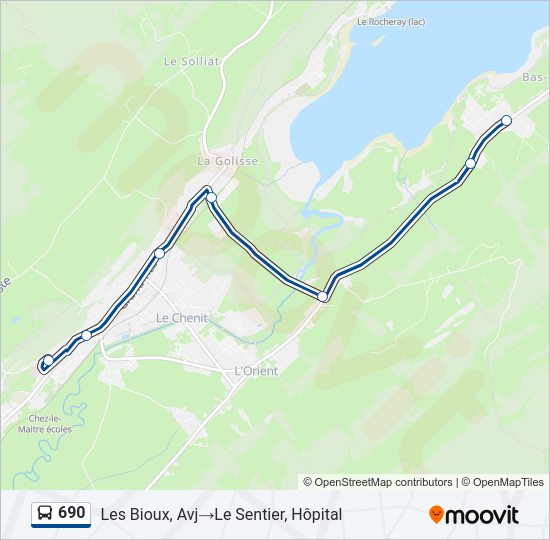 690 Bus Line Map