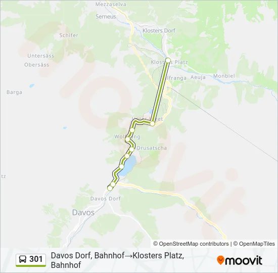 301 Bus Line Map