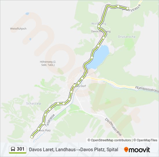 301 Bus Line Map