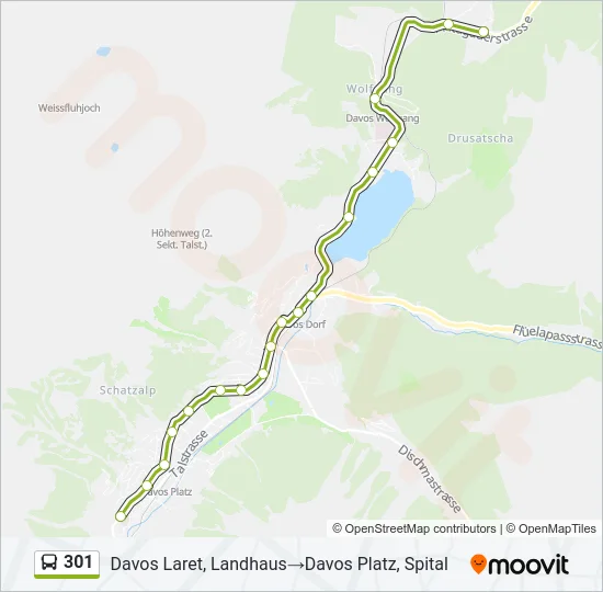 301 Bus Line Map