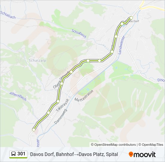 301 Bus Line Map