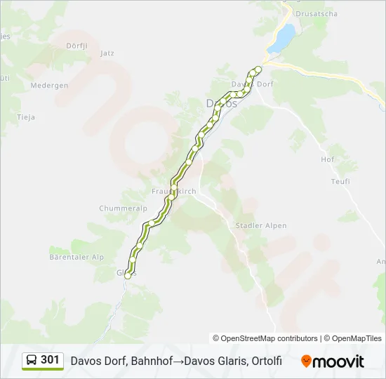 301 Bus Line Map