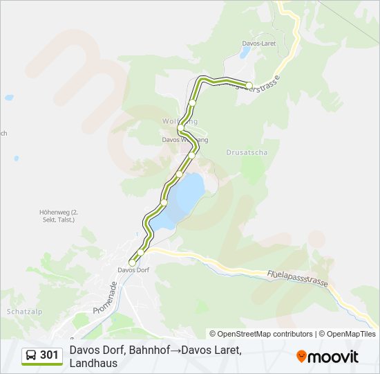 301 Bus Line Map