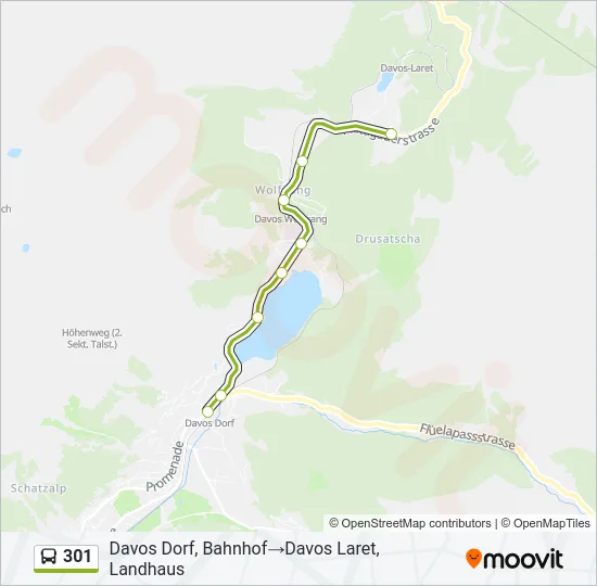 301 Bus Line Map