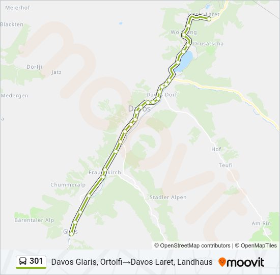 301 Bus Line Map