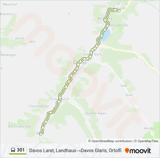 301 Bus Line Map