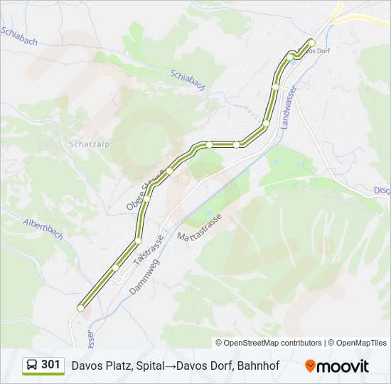 301 Bus Line Map