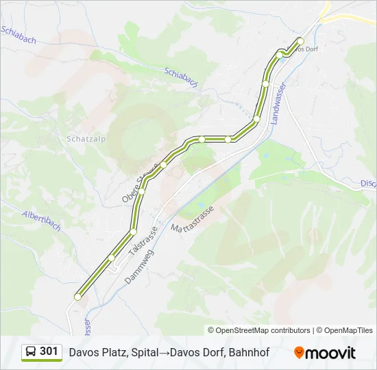 301 Bus Line Map