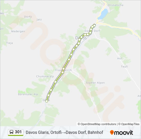 301 Bus Line Map