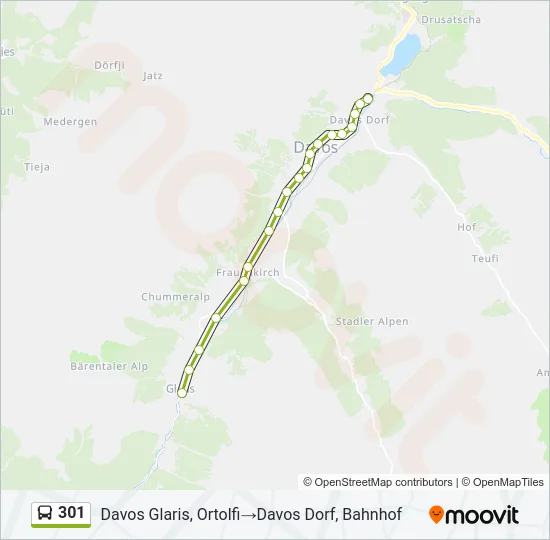 301 Bus Line Map