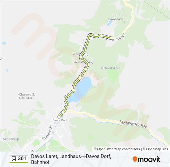 301 Bus Line Map