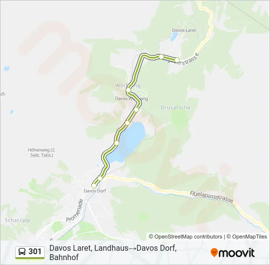 301 Bus Line Map