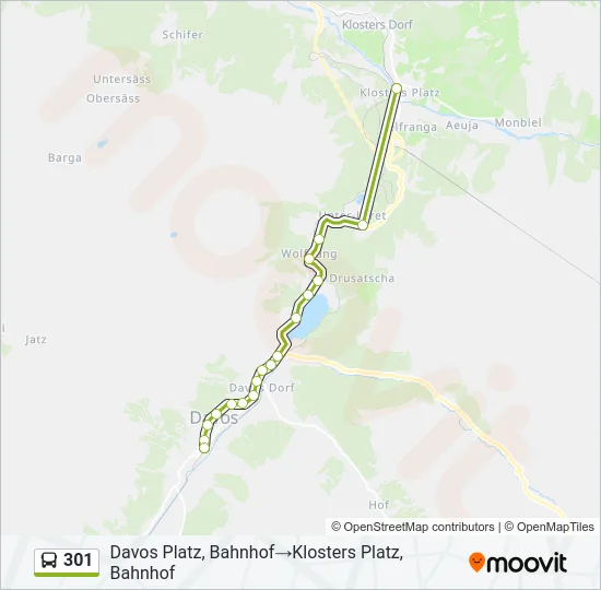 301 Bus Line Map