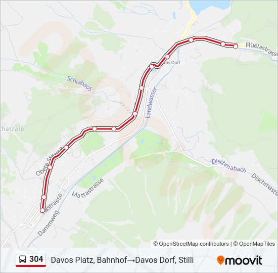 304 Bus Line Map