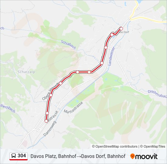 304 Bus Line Map