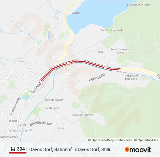 304 Bus Line Map