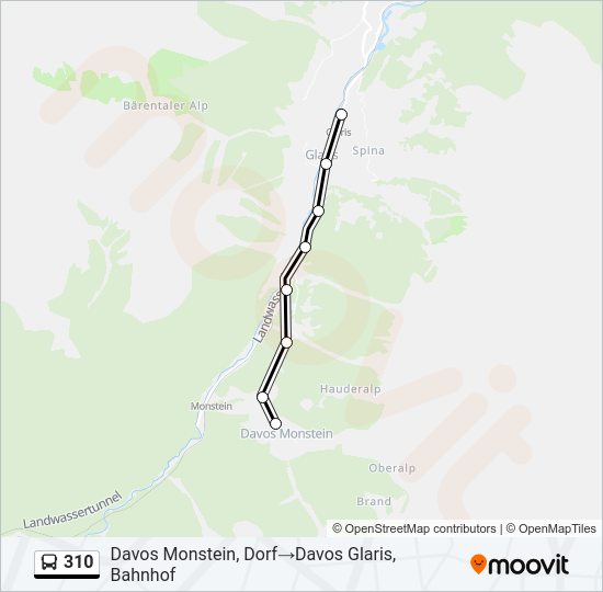 310 Bus Line Map