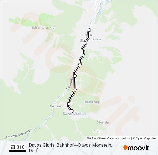 310 Bus Line Map