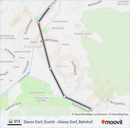 313 Bus Line Map
