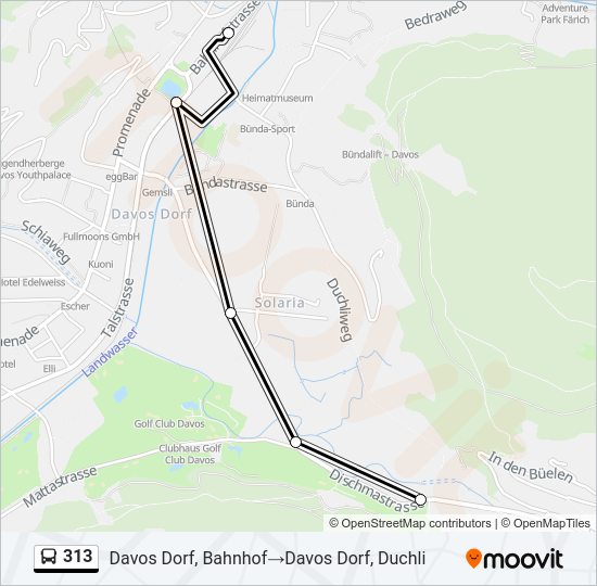 313 Bus Line Map