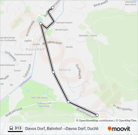 313 Bus Line Map